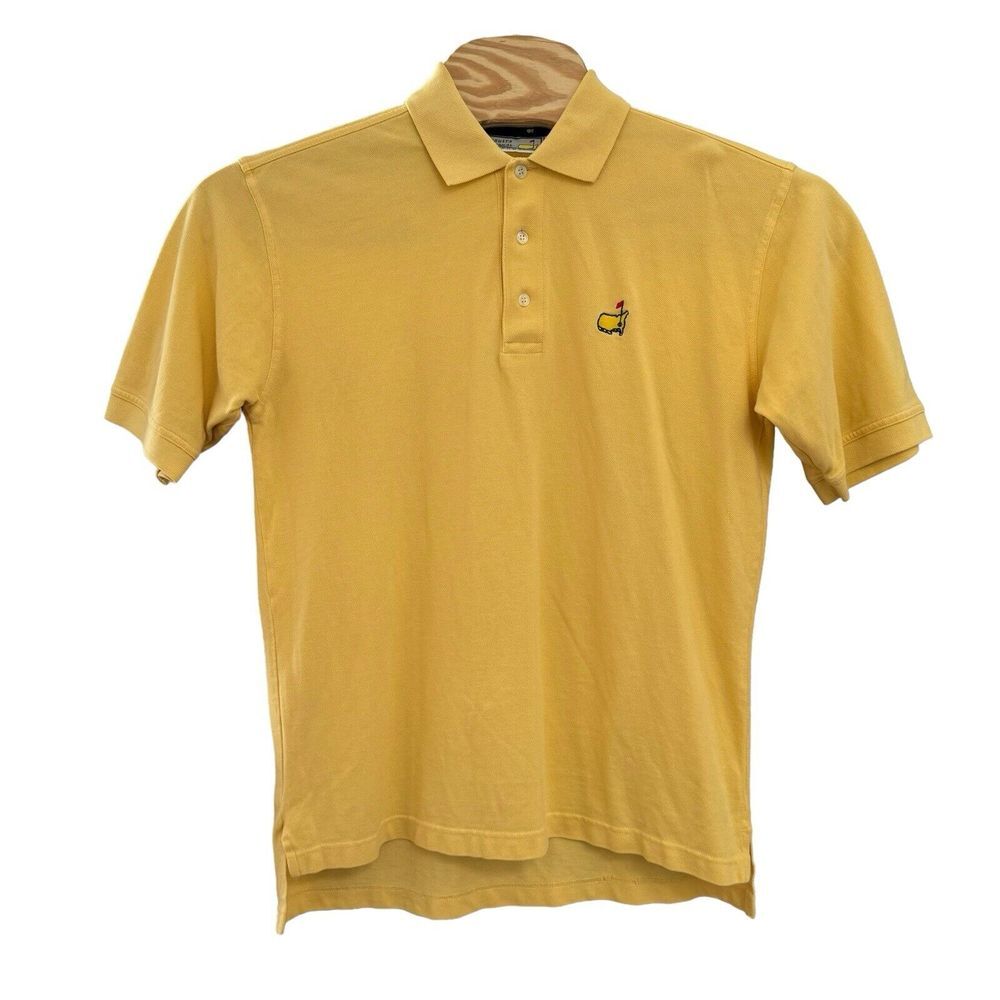 Masters Augusta National Golf Shop Medium Yellow Short Sleeve Men's‎ Polo Shirt